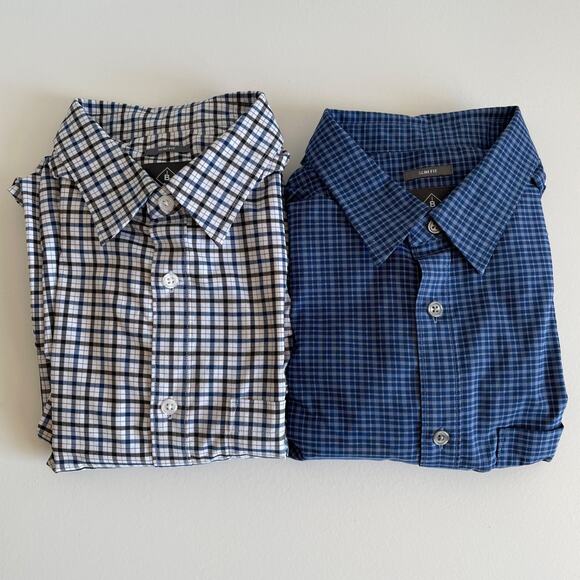 Bluffworks Mens Dress Shirt Bundle Lot Size M Slim Fit Casual Button Long Sleeve - Picture 1 of 12